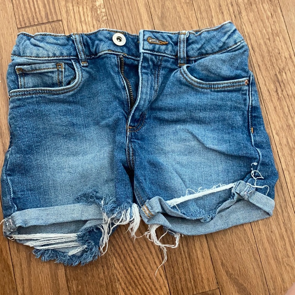 Zara kids ripped jeans shorts